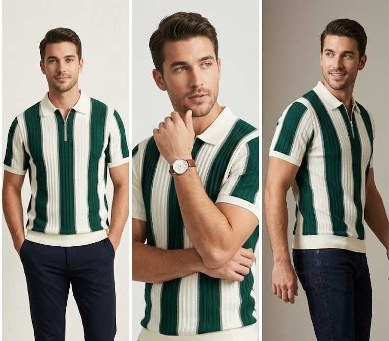 Imported Round Neck Zipper t shirt for Men/Boys